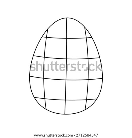 Easter Egg Coloring Page for Kids Activity, Kindergarten and Preschool. Trace and color Easter Egg, Vector. Coloring Page of Easter Egg for Easter Worksheet Printable. 