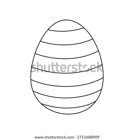 Easter Egg Coloring Page for Kids Activity, Kindergarten and Preschool. Trace and color Easter Egg, Vector. Coloring Page of Easter Egg for Easter Activity Printable. 