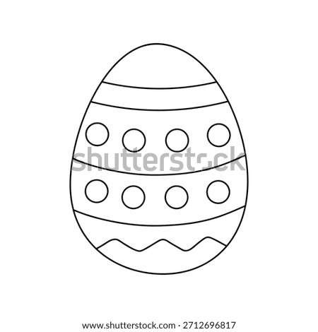 Easter Egg Coloring Page for Kids Activity, Kindergarten and Preschool. Trace and color Easter Egg, Vector. Coloring Page of Easter Egg for Easter Activity Printable.