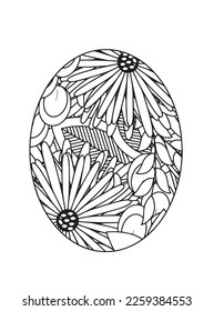 Páginas de coloreo de huevos de Pascua .