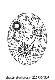 Páginas de coloreo de huevos de Pascua .