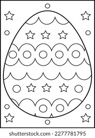 Páginas de coloreo de huevos de Pascua para niños