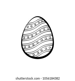 Easter egg. Colorring egg. Easter design element. Vector illustration