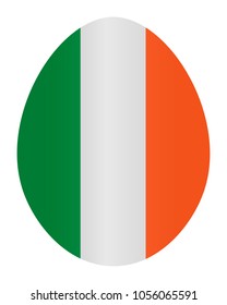 Easter egg with colors of the Ireland flag