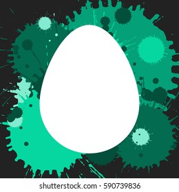 Easter egg concept illustration abstract spring color paint splashes mosaic background vector