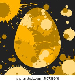 Easter egg concept illustration abstract spring color paint splashes mosaic background vector
