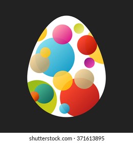 Easter egg concept vector illustration abstract spring color background