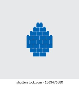 Easter egg constructed out of toy blocks.