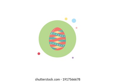 Easter Egg Cross Color Circle Bubble