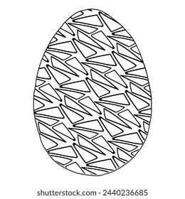 Von Hand gezeichnete Geometrieelemente aus Ostereikristall. Vektor-Illustrationen für Karte oder Einladungen, Malbuch für Kinder und Erwachsene