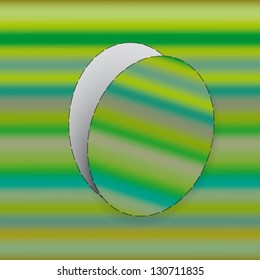 Easter egg / Cut out egg from striped green paper
