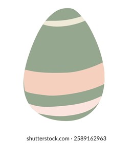 Easter Egg. Cute illustration, vector, color, simple. Cartoon, flat. Isolated, on white background
