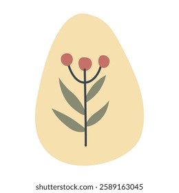 Easter Egg. Cute illustration, vector, color, simple. Cartoon, flat. Isolated, on white background