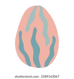 Easter Egg. Cute illustration, vector, color, simple. Cartoon, flat. Isolated, on white background