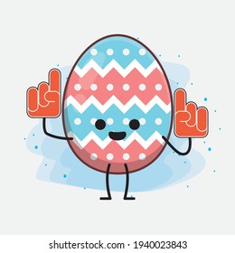 Easter Egg cute vector character in flat cartoon doodle style