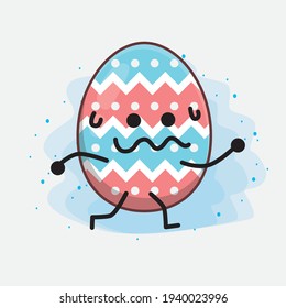 Ostereier süße Vektorfigur im Stil eines flachen Cartoons