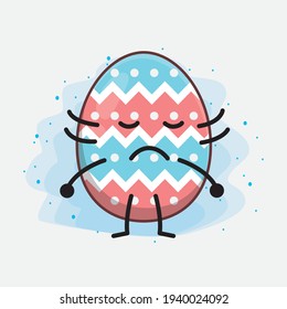 Easter Egg cute vector character in flat cartoon doodle style