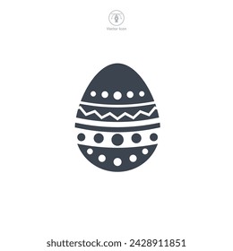 Easter egg, Easter day festival, Egg Icon symbol vector illustration isolated on white background