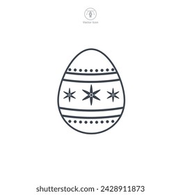 Easter egg, Easter day festival, Egg Icon symbol vector illustration isolated on white background