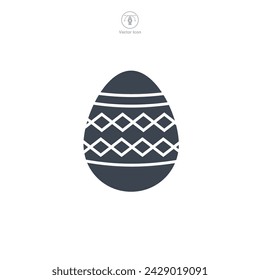 Easter egg, Easter day festival, Egg Icon symbol vector illustration isolated on white background