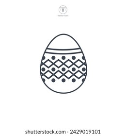Easter egg, Easter day festival, Egg Icon symbol vector illustration isolated on white background