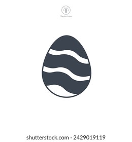 Easter egg, Easter day festival, Egg Icon symbol vector illustration isolated on white background