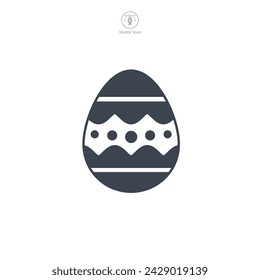 Easter egg, Easter day festival, Egg Icon symbol vector illustration isolated on white background
