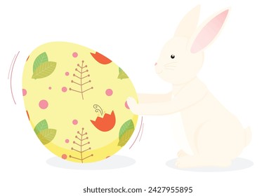 día del huevo de pascua marzo abril mes conejo conejito oreja animal pet celebración festival primavera época del año festivo colorido personaje caricatura invitación tradicional hermoso regalo evento cesta icono