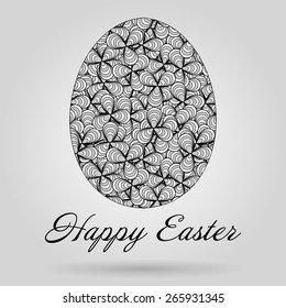 easter egg decorated with doodles
