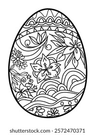 Easter egg decorating  coloring page 