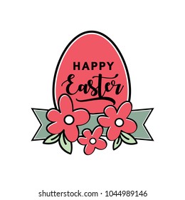 Easter egg decoration floral.