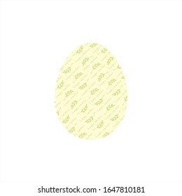 Easter egg decoration. Vector illustration on white background.