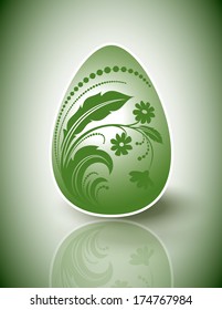 Easter Egg. Decorative Floral Design.