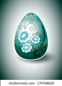 Easter Egg. Decorative Floral Design.