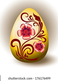 Easter Egg. Decorative Floral Design. Eps10.