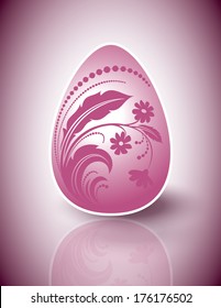 Easter Egg. Decorative Floral Design. Eps10.
