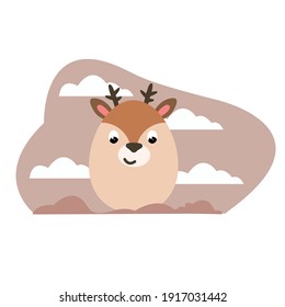 easter egg deer vector illustrator
