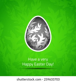 Easter egg - design element. Invitation, greeting card vector template.