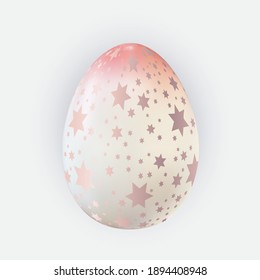 Easter Egg Design Element on Light Background. Vector Illustration