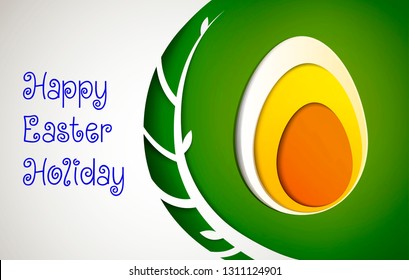 Easter egg design, Easter holiday  card, vector