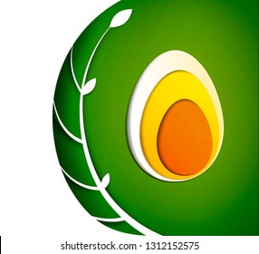 Easter egg design, Easter holiday  card, vector