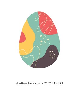 Easter egg design. Easter holiday egg hunt in colorful modern flat style. Art deco decoration. Stock vector illustration clipart.