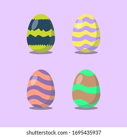 Easter egg design illustration set with different abstract ornament, Can be used for many purpose.