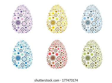 Easter Egg Design Set. Vector Eps10.