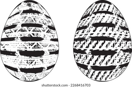 Easter Egg Design. Vector oval shape. Ornament Easter eggs set.