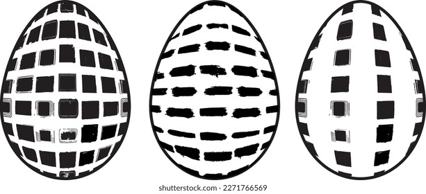 Easter Egg Design. Vector oval shape. Ornament Easter eggs set.