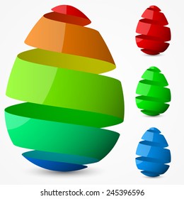 easter egg design.(ribbon style.extra wide ribbon version)