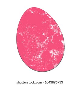 Easter egg distressed isolated design element for your design. EPS10 vector.