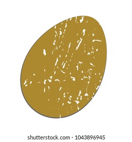 Easter egg distressed isolated design element for your design. EPS10 vector.