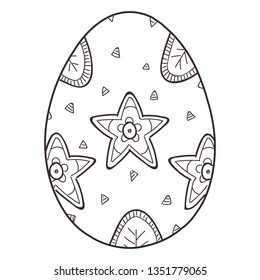 Easter Egg with Doodle decorative for Easter Day Event. It can be used for your Post Card, Graphic design element, Poster, or anything else